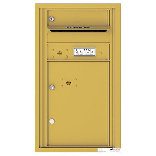 1 Tenant Doors with 1 Parcel Locker and Outgoing Mail Compartment - 4C Wall Mount 8 - High Mailboxes - 4C08S - 01 - Select Commercial Mailboxes