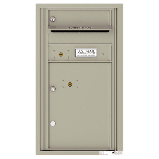 1 Tenant Doors with 1 Parcel Locker and Outgoing Mail Compartment - 4C Wall Mount 8 - High Mailboxes - 4C08S - 01 - Select Commercial Mailboxes