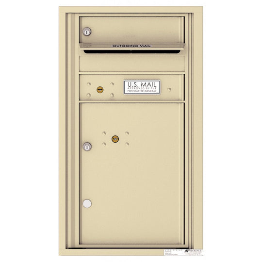 1 Tenant Doors with 1 Parcel Locker and Outgoing Mail Compartment - 4C Wall Mount 8 - High Mailboxes - 4C08S - 01 - Select Commercial Mailboxes