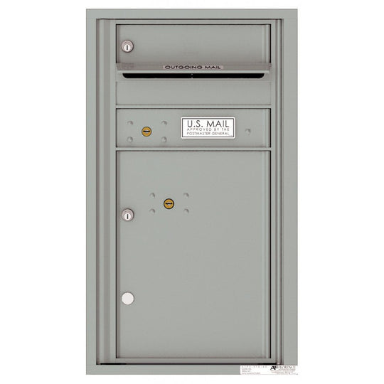 1 Tenant Doors with 1 Parcel Locker and Outgoing Mail Compartment - 4C Wall Mount 8 - High Mailboxes - 4C08S - 01 - Select Commercial Mailboxes