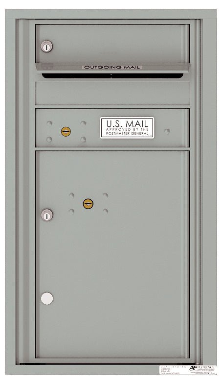 1 Tenant Doors with 1 Parcel Locker and Outgoing Mail Compartment - 4C Wall Mount 8 - High Mailboxes - 4C08S - 01 - Select Commercial Mailboxes