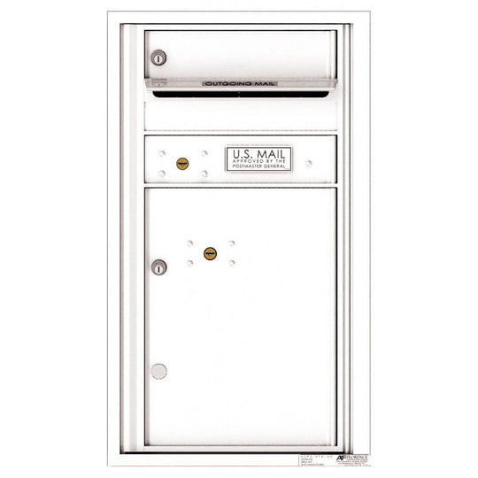 1 Tenant Doors with 1 Parcel Locker and Outgoing Mail Compartment - 4C Wall Mount 8 - High Mailboxes - 4C08S - 01 - Select Commercial Mailboxes