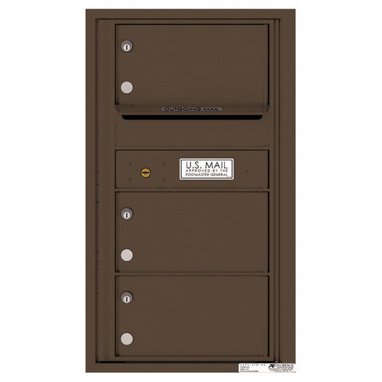 3 Oversized Tenant Doors with Outgoing Mail Compartment - 4C Wall Mount 8 - High Mailboxes - 4C08S - 03 - Select Commercial Mailboxes