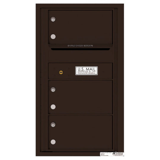 3 Oversized Tenant Doors with Outgoing Mail Compartment - 4C Wall Mount 8 - High Mailboxes - 4C08S - 03 - Select Commercial Mailboxes