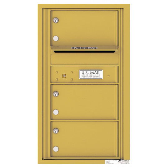 3 Oversized Tenant Doors with Outgoing Mail Compartment - 4C Wall Mount 8 - High Mailboxes - 4C08S - 03 - Select Commercial Mailboxes