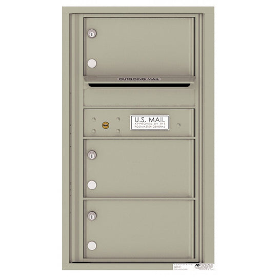 3 Oversized Tenant Doors with Outgoing Mail Compartment - 4C Wall Mount 8 - High Mailboxes - 4C08S - 03 - Select Commercial Mailboxes