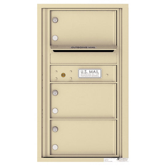 3 Oversized Tenant Doors with Outgoing Mail Compartment - 4C Wall Mount 8 - High Mailboxes - 4C08S - 03 - Select Commercial Mailboxes