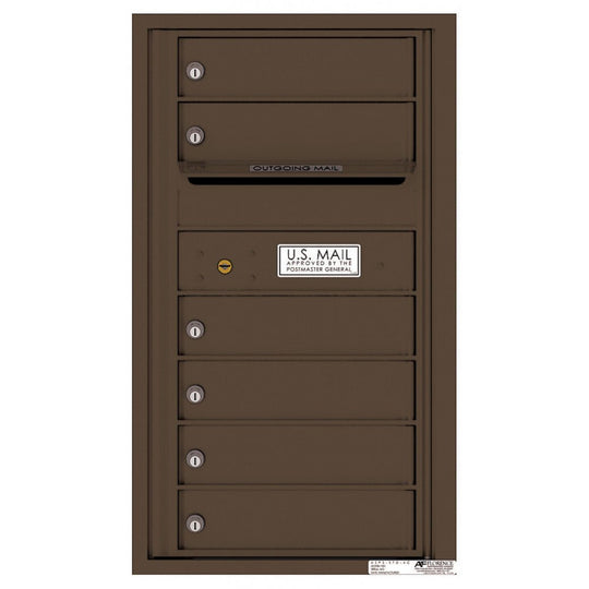 6 Tenant Doors with Outgoing Mail Compartment - 4C Wall Mount 8 - High Mailboxes - 4C08S - 06 - Select Commercial Mailboxes