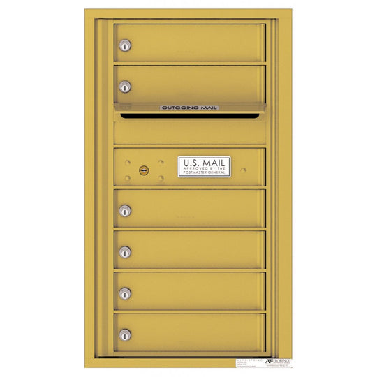 6 Tenant Doors with Outgoing Mail Compartment - 4C Wall Mount 8 - High Mailboxes - 4C08S - 06 - Select Commercial Mailboxes