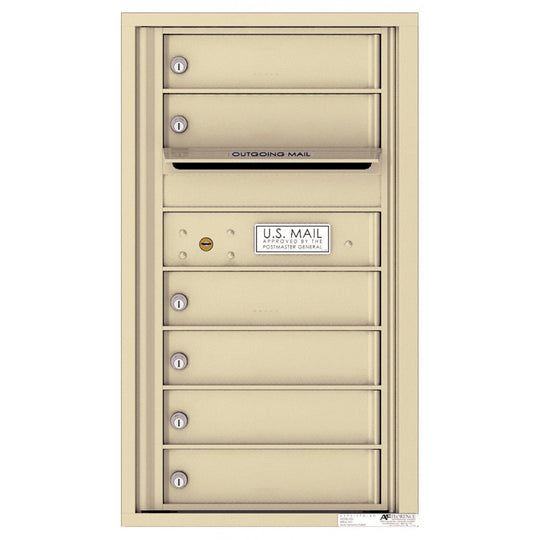 6 Tenant Doors with Outgoing Mail Compartment - 4C Wall Mount 8 - High Mailboxes - 4C08S - 06 - Select Commercial Mailboxes