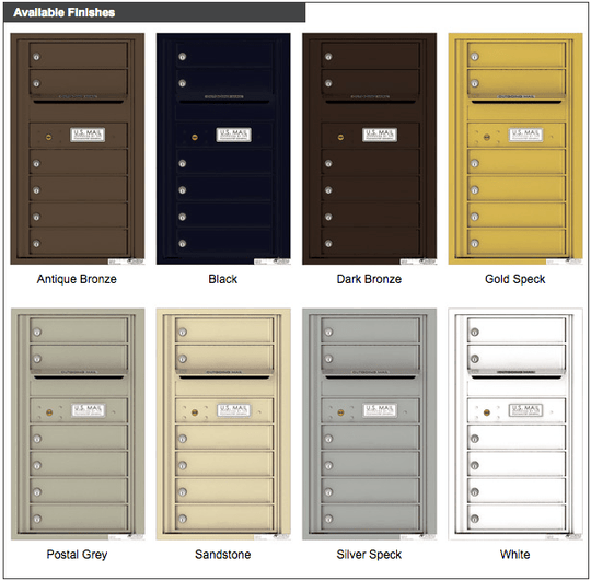 6 Tenant Doors with Outgoing Mail Compartment - 4C Wall Mount 8 - High Mailboxes - 4C08S - 06 - Select Commercial Mailboxes