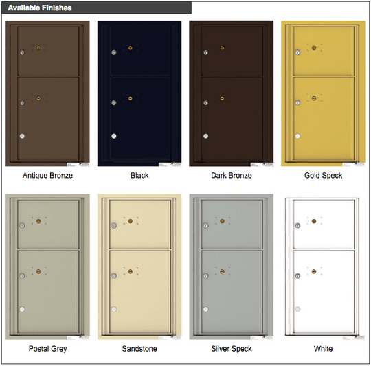 2 Parcel Doors Unit - 4C Wall Mount 8 - High - 4C08S - 2P - Select Commercial Mailboxes