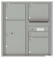 1 Standard and 3 Oversized Tenant Doors with 1 Parcel Locker and Outgoing Mail Compartment - 4C Wall Mount 9-High Mailboxes - 4C09D-04