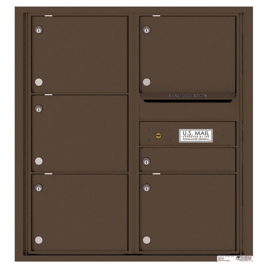 6 Tenant Doors with Outgoing Mail Compartment - 4C Wall Mount 9 - High Mailboxes - 4C09D - 06 - Select Commercial Mailboxes