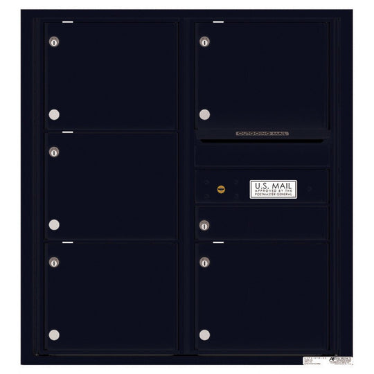 6 Tenant Doors with Outgoing Mail Compartment - 4C Wall Mount 9 - High Mailboxes - 4C09D - 06 - Select Commercial Mailboxes