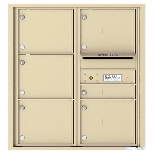 6 Tenant Doors with Outgoing Mail Compartment - 4C Wall Mount 9 - High Mailboxes - 4C09D - 06 - Select Commercial Mailboxes