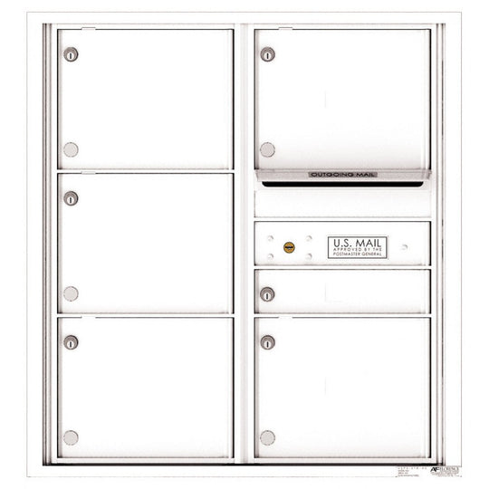6 Tenant Doors with Outgoing Mail Compartment - 4C Wall Mount 9 - High Mailboxes - 4C09D - 06 - Select Commercial Mailboxes