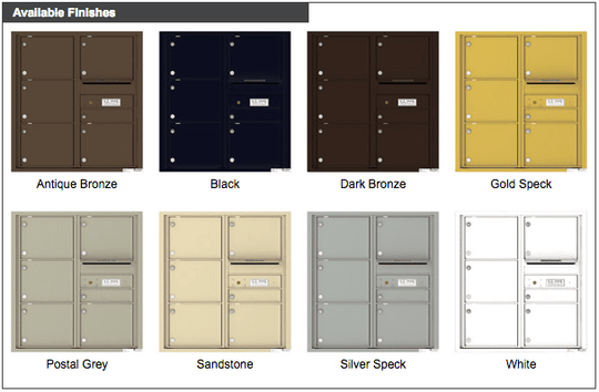 6 Tenant Doors with Outgoing Mail Compartment - 4C Wall Mount 9 - High Mailboxes - 4C09D - 06 - Select Commercial Mailboxes