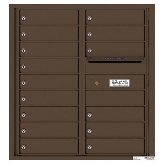 15 Tenant Doors with Outgoing Mail Compartment - 4C Wall Mount 9 - High Mailboxes - 4C09D - 15 - Select Commercial Mailboxes
