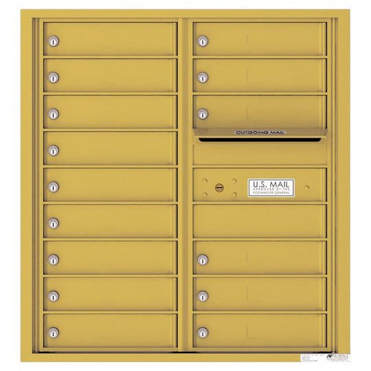 15 Tenant Doors with Outgoing Mail Compartment - 4C Wall Mount 9 - High Mailboxes - 4C09D - 15 - Select Commercial Mailboxes
