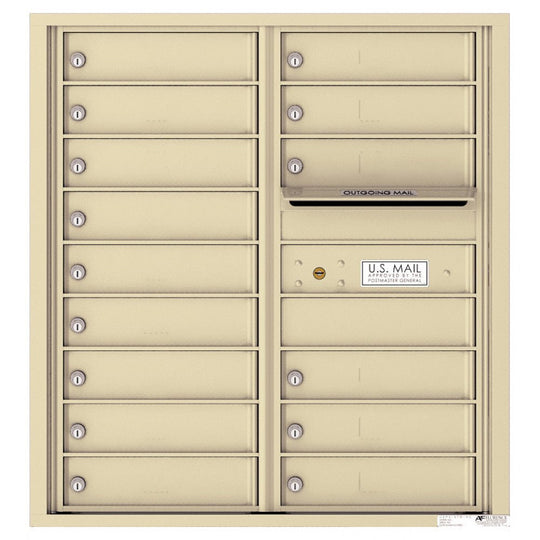 15 Tenant Doors with Outgoing Mail Compartment - 4C Wall Mount 9 - High Mailboxes - 4C09D - 15 - Select Commercial Mailboxes