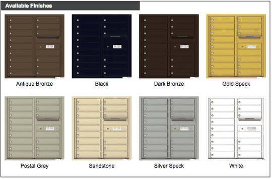 15 Tenant Doors with Outgoing Mail Compartment - 4C Wall Mount 9 - High Mailboxes - 4C09D - 15 - Select Commercial Mailboxes