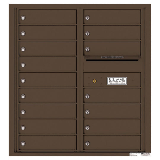 16 Tenant Doors with Outgoing Mail Compartment - 4C Wall Mount 9 - High Mailboxes - 4C09D - 16 - Select Commercial Mailboxes