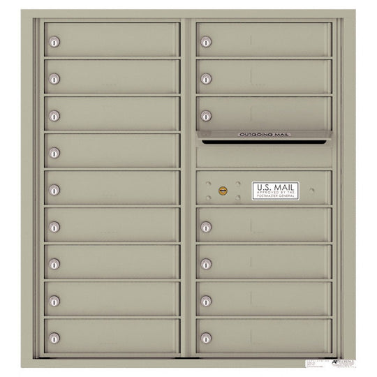 16 Tenant Doors with Outgoing Mail Compartment - 4C Wall Mount 9 - High Mailboxes - 4C09D - 16 - Select Commercial Mailboxes