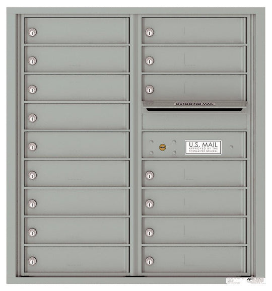 16 Tenant Doors with Outgoing Mail Compartment - 4C Wall Mount 9 - High Mailboxes - 4C09D - 16 - Select Commercial Mailboxes