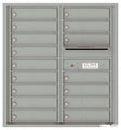 16 Tenant Doors with Outgoing Mail Compartment - 4C Wall Mount 9-High Mailboxes - 4C09D-16