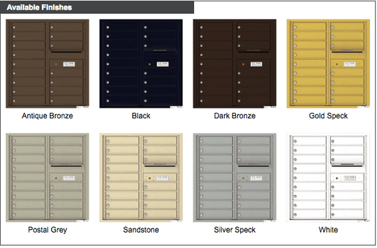 16 Tenant Doors with Outgoing Mail Compartment - 4C Wall Mount 9 - High Mailboxes - 4C09D - 16 - Select Commercial Mailboxes