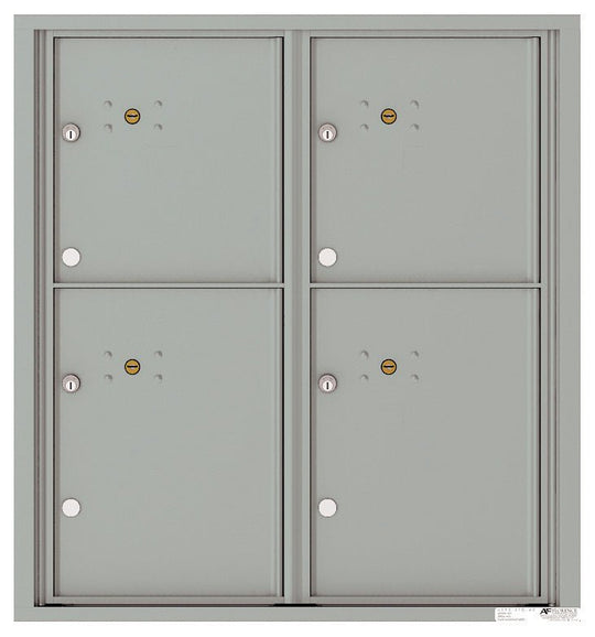 4 Parcel Doors Unit - 4C Wall Mount 9 - High - 4C09D - 4P - Select Commercial Mailboxes