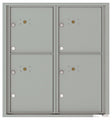 4 Parcel Doors Unit - 4C Wall Mount 9-High - 4C09D-4P