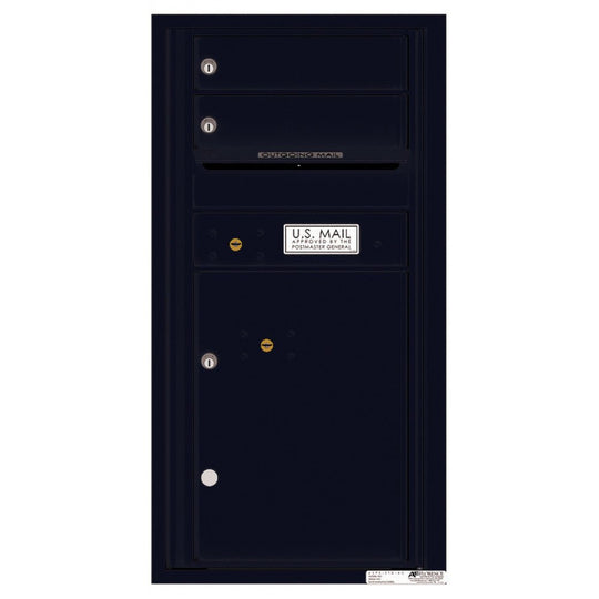 2 Tenant Doors with 1 Parcel Locker and Outgoing Mail Compartment - 4C Wall Mount 9 - High Mailboxes - 4C09S - 02 - Select Commercial Mailboxes