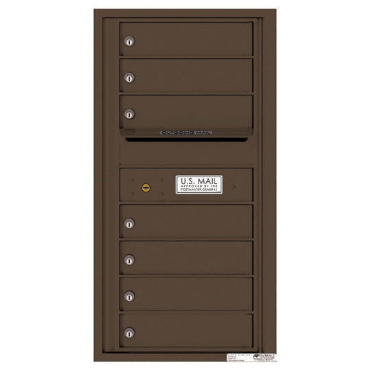 7 Tenant Doors with Outgoing Mail Compartment - 4C Wall Mount 9 - High Mailboxes - 4C09S - 07 - Select Commercial Mailboxes