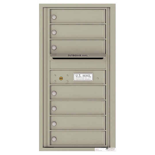 7 Tenant Doors with Outgoing Mail Compartment - 4C Wall Mount 9 - High Mailboxes - 4C09S - 07 - Select Commercial Mailboxes