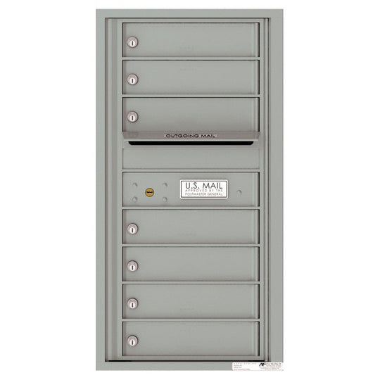 7 Tenant Doors with Outgoing Mail Compartment - 4C Wall Mount 9 - High Mailboxes - 4C09S - 07 - Select Commercial Mailboxes