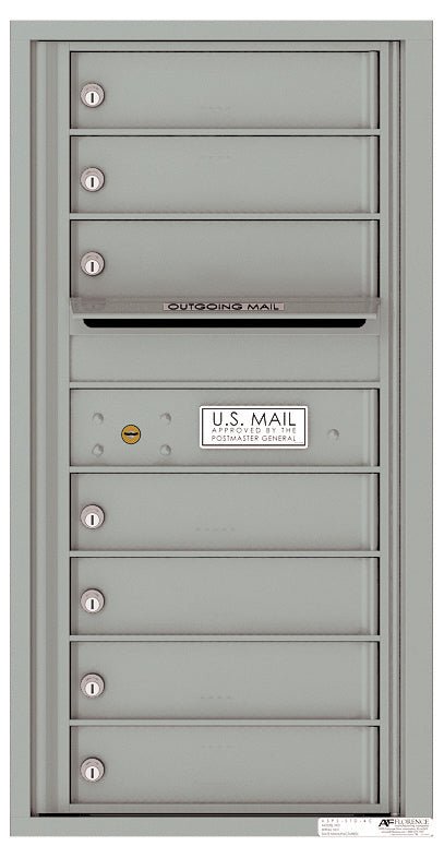 7 Tenant Doors with Outgoing Mail Compartment - 4C Wall Mount 9 - High Mailboxes - 4C09S - 07 - Select Commercial Mailboxes