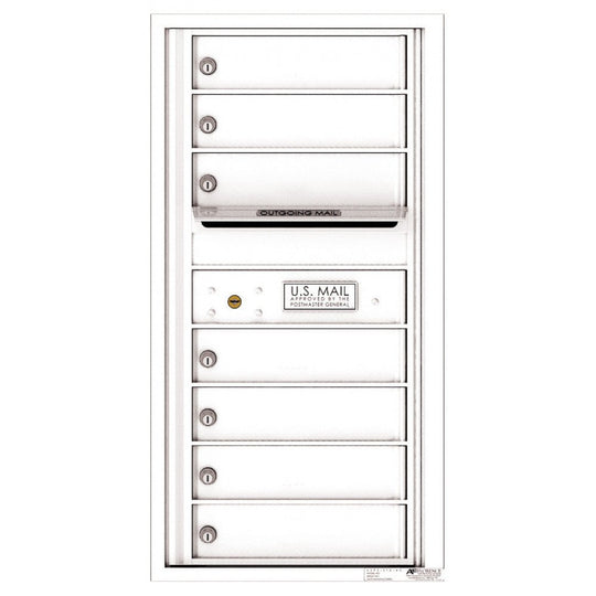 7 Tenant Doors with Outgoing Mail Compartment - 4C Wall Mount 9 - High Mailboxes - 4C09S - 07 - Select Commercial Mailboxes