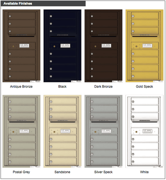 7 Tenant Doors with Outgoing Mail Compartment - 4C Wall Mount 9 - High Mailboxes - 4C09S - 07 - Select Commercial Mailboxes