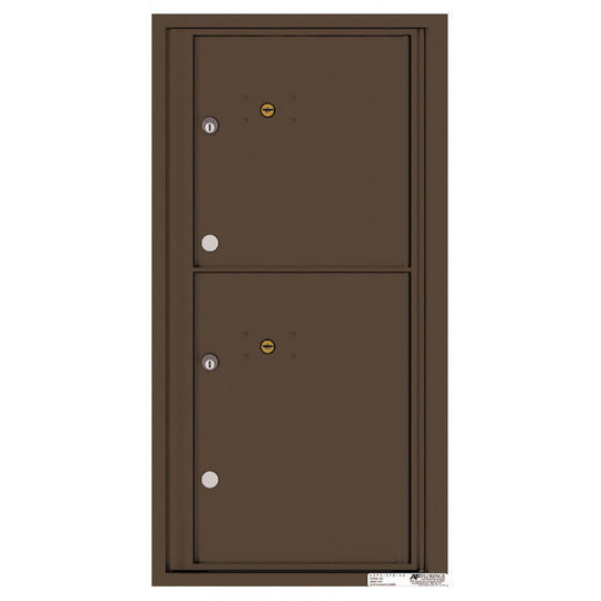 2 Parcel Doors Unit - 4C Wall Mount 9 - High - 4C09S - 2P - Select Commercial Mailboxes