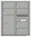6 Oversized Tenant Doors with 1 Parcel Locker and Outgoing Mail Compartment - 4C Wall Mount 10-High Mailboxes - 4C10D-06