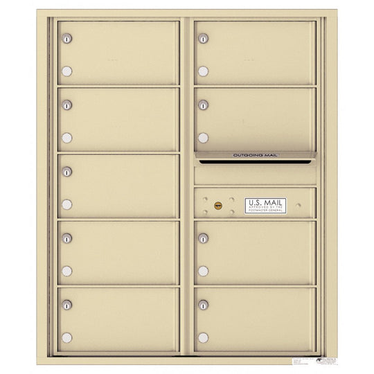 9 Tenant Doors with Outgoing Mail Compartment - 4C Wall Mount 10 - High Mailboxes - 4C10D - 09 - Select Commercial Mailboxes