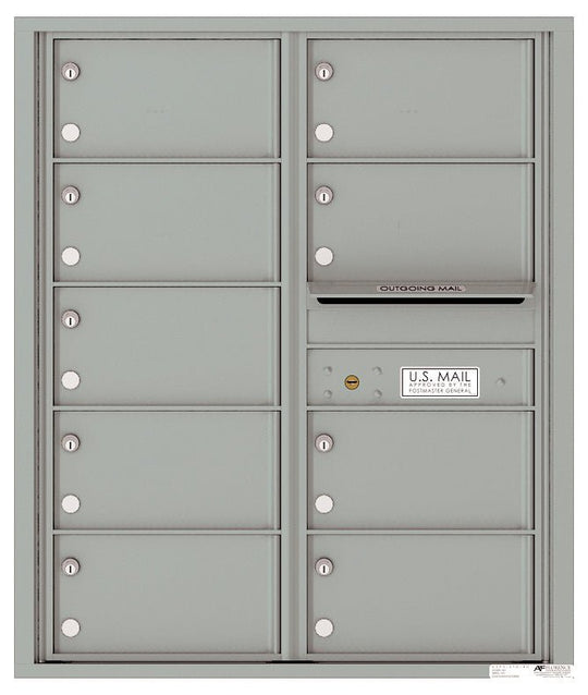 9 Tenant Doors with Outgoing Mail Compartment - 4C Wall Mount 10 - High Mailboxes - 4C10D - 09 - Select Commercial Mailboxes