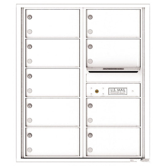 9 Tenant Doors with Outgoing Mail Compartment - 4C Wall Mount 10 - High Mailboxes - 4C10D - 09 - Select Commercial Mailboxes