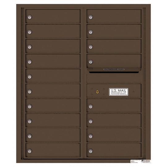 18 Tenant Doors with Outgoing Mail Compartment - 4C Wall Mount 10 - High Mailboxes - 4C10D - 18 - Select Commercial Mailboxes