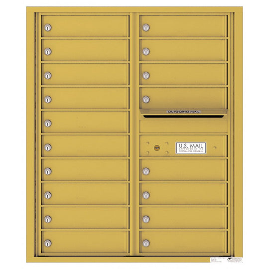 18 Tenant Doors with Outgoing Mail Compartment - 4C Wall Mount 10 - High Mailboxes - 4C10D - 18 - Select Commercial Mailboxes