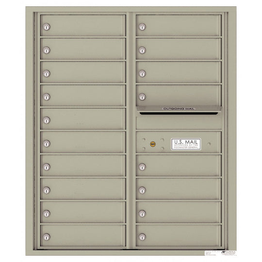 18 Tenant Doors with Outgoing Mail Compartment - 4C Wall Mount 10 - High Mailboxes - 4C10D - 18 - Select Commercial Mailboxes