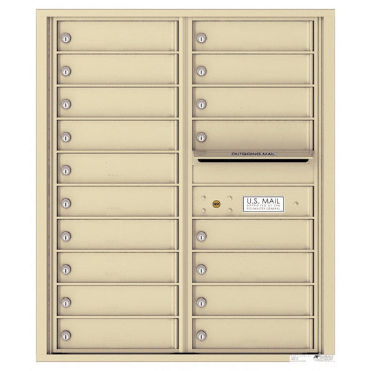 18 Tenant Doors with Outgoing Mail Compartment - 4C Wall Mount 10 - High Mailboxes - 4C10D - 18 - Select Commercial Mailboxes