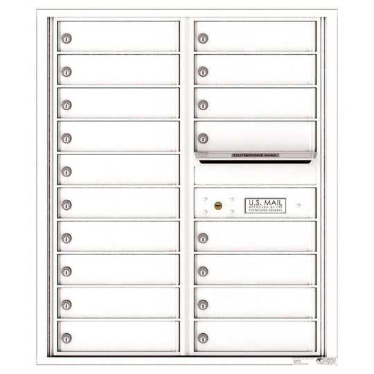 18 Tenant Doors with Outgoing Mail Compartment - 4C Wall Mount 10 - High Mailboxes - 4C10D - 18 - Select Commercial Mailboxes